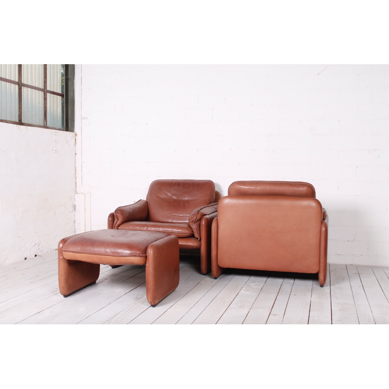 DS61 Armchairs & ottoman by de Sede -1970s