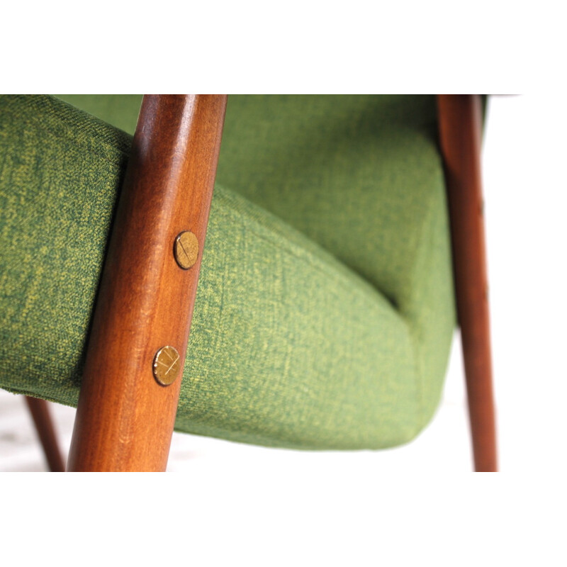 Pair of Swedish green easy chairs by DUX - 1950s