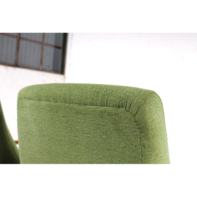 Pair of Swedish green easy chairs by DUX - 1950s