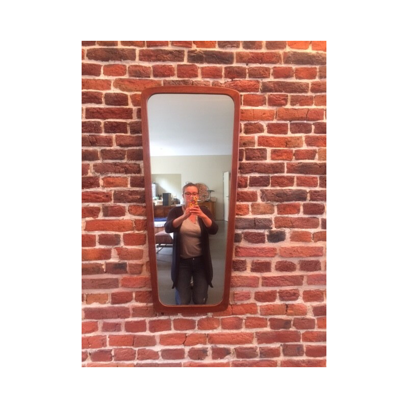 Large teak Danish mirror - 1960s