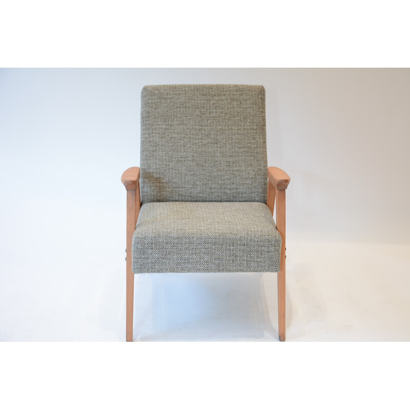 German beige grey vintage armchair - 1960s