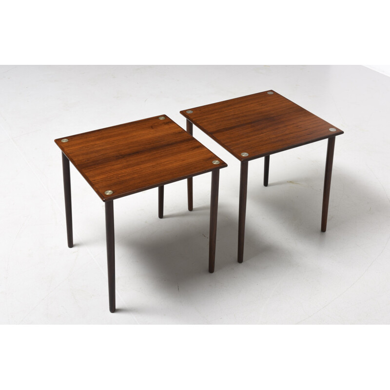 Pair of rosewood side tables by Georg Petersens for GP Farum - 1960s