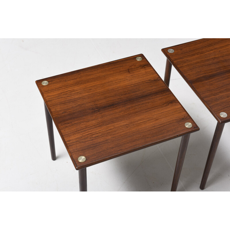Pair of rosewood side tables by Georg Petersens for GP Farum - 1960s