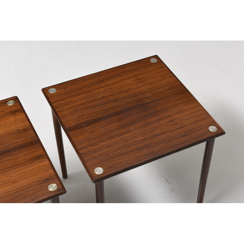 Pair of rosewood side tables by Georg Petersens for GP Farum - 1960s