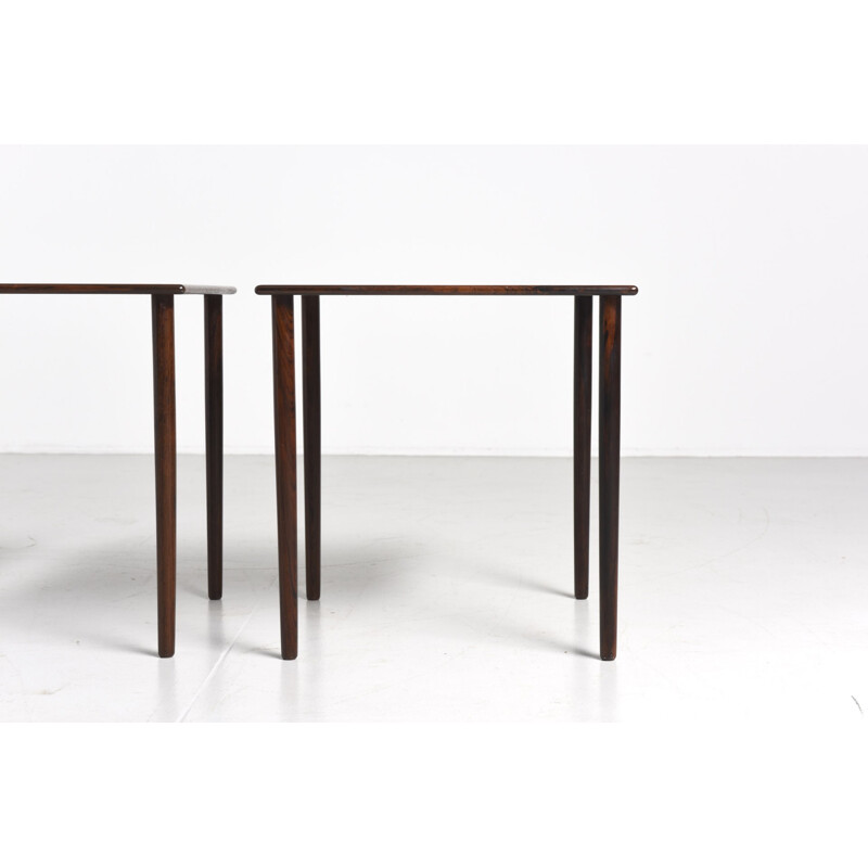 Pair of rosewood side tables by Georg Petersens for GP Farum - 1960s