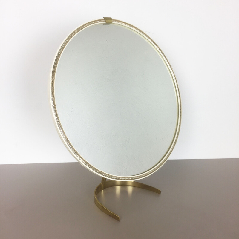 Vintage table mirror in metal - 1950s