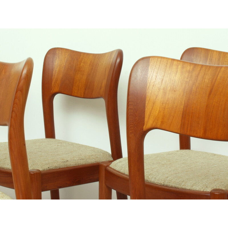 Set of 6 Teak Dining Chairs by John Mortensen for Koefoeds Hornslet - 1980s