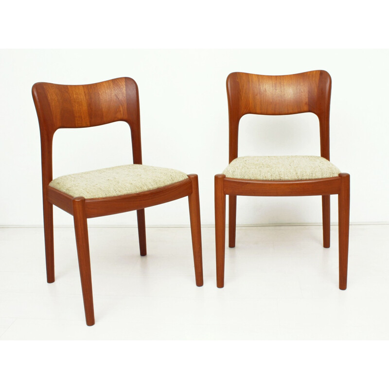 Set of 6 Teak Dining Chairs by John Mortensen for Koefoeds Hornslet - 1980s