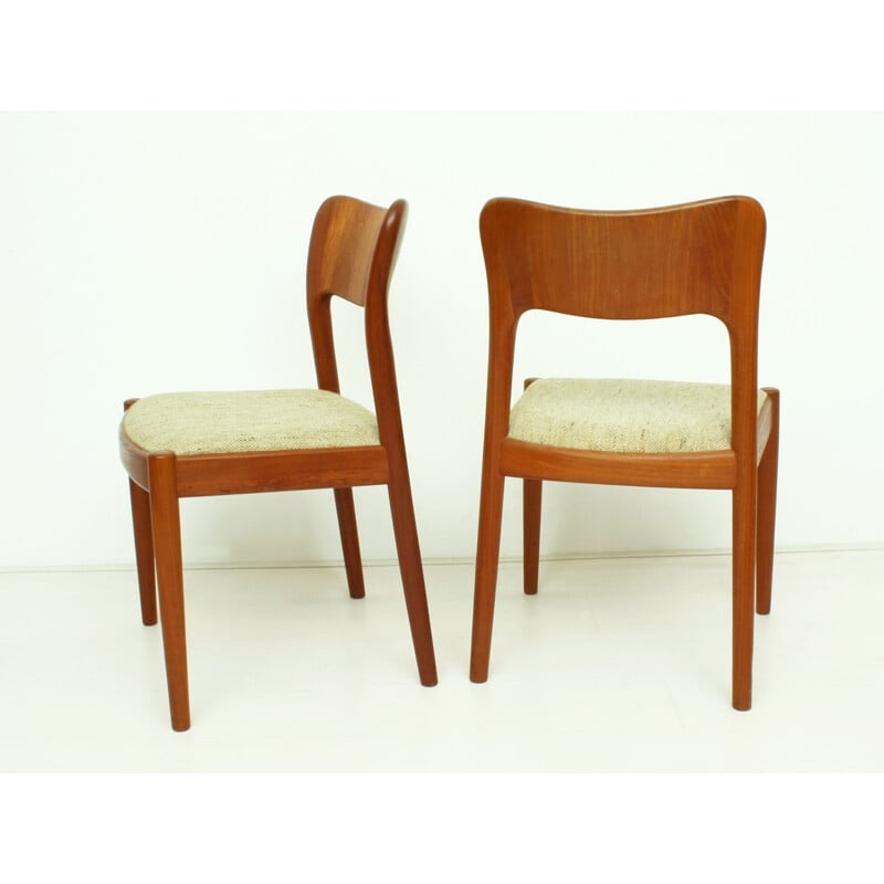 Set of 6 Teak Dining Chairs by John Mortensen for Koefoeds Hornslet - 1980s