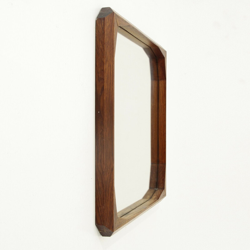 Italian mirror with teak frame - 1960s