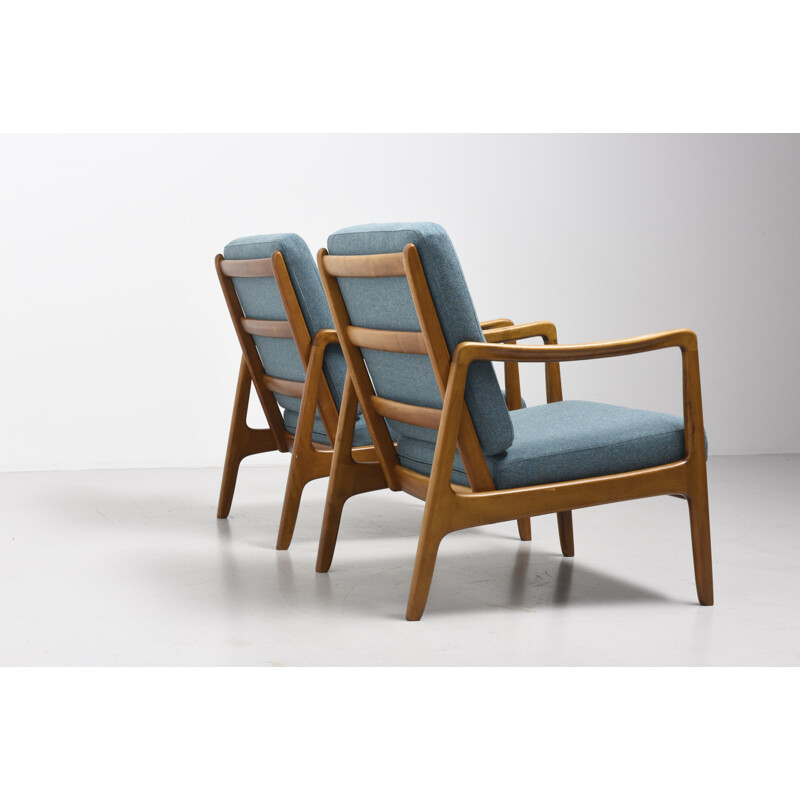 Pair of vintage armchairs by Ole Wanscher for France & Sons - 1950s
