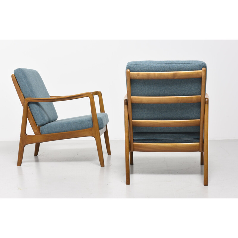 Pair of vintage armchairs by Ole Wanscher for France & Sons - 1950s