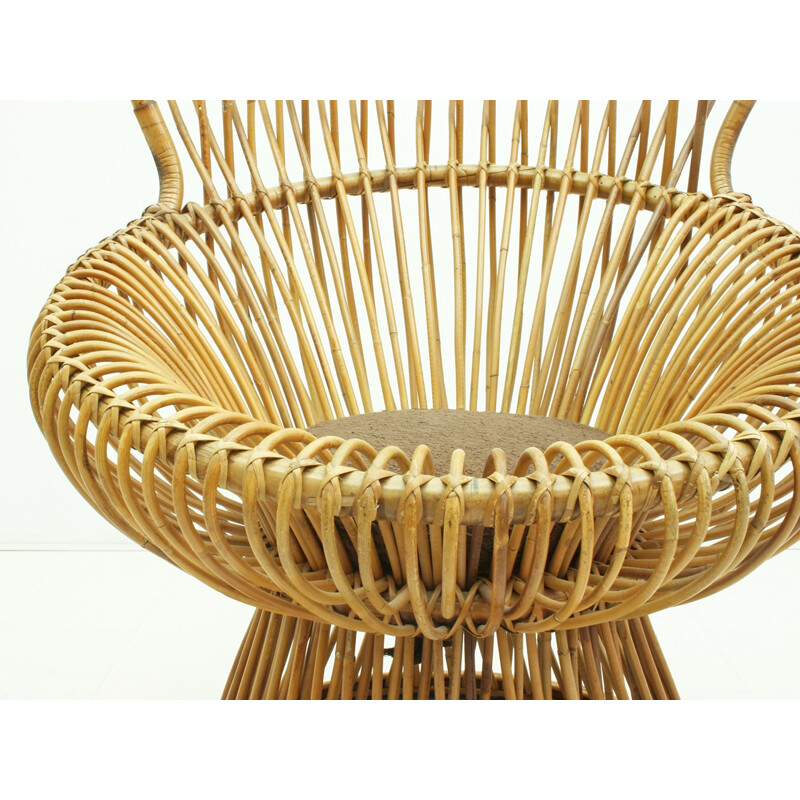 Vintage Wicker lounge chair 1950s