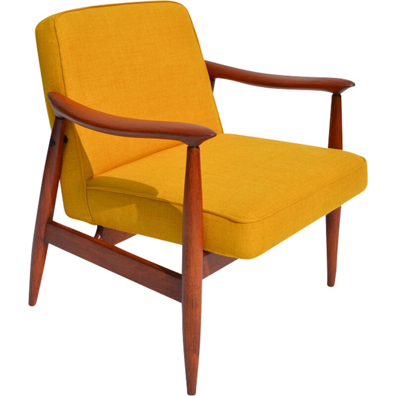 Vintage Warsaw yellow armchair - 1960