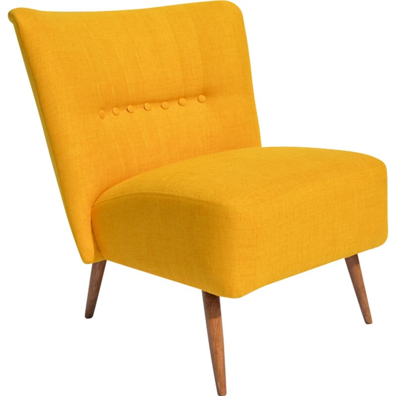 YELLOW COCKTAIL ARMCHAIRS - 1950s