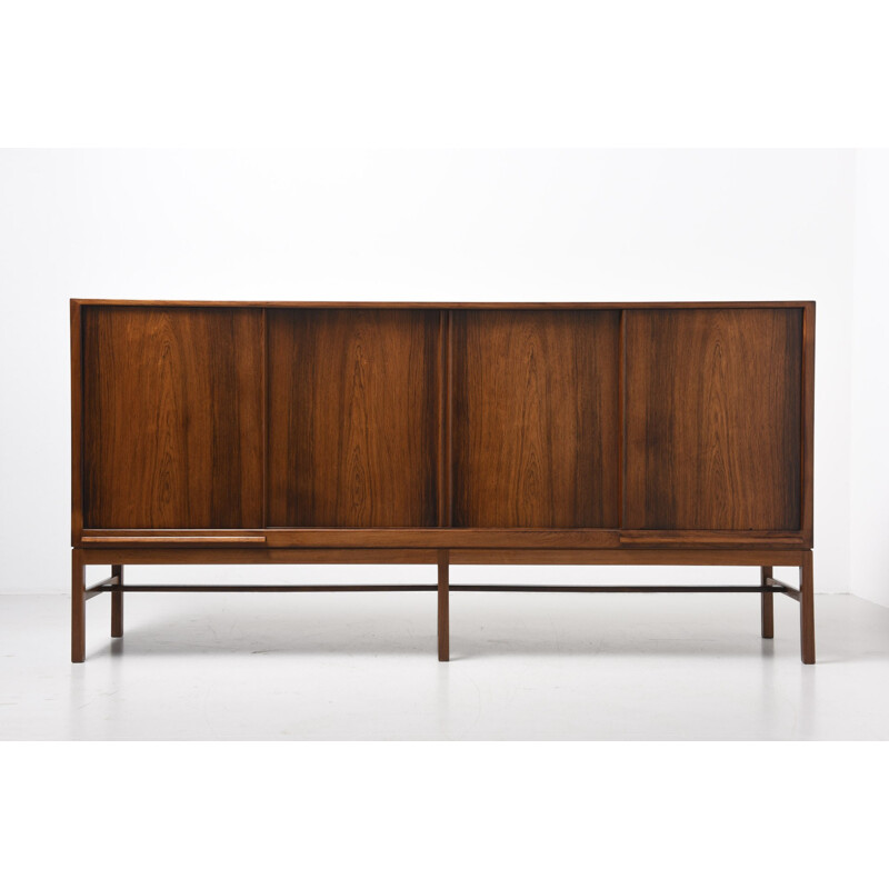 Rosewood highboard with 4 sliding doors by Kurt Ostervig for KP Mobler -  1950s