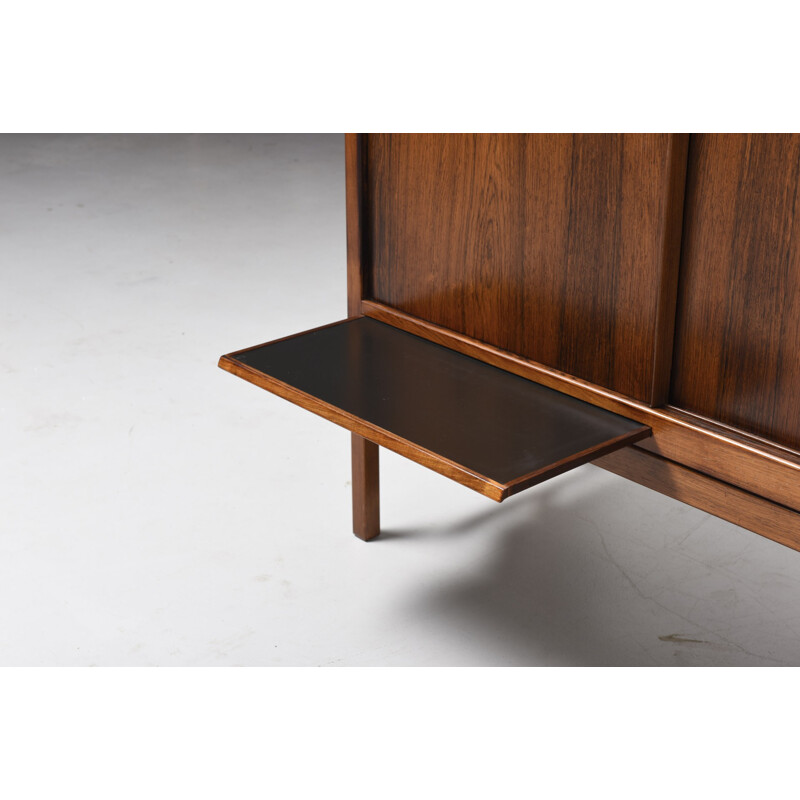 Rosewood highboard with 4 sliding doors by Kurt Ostervig for KP Mobler -  1950s