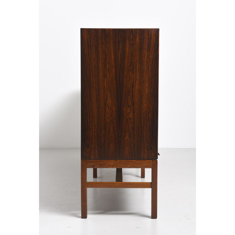 Rosewood highboard with 4 sliding doors by Kurt Ostervig for KP Mobler -  1950s