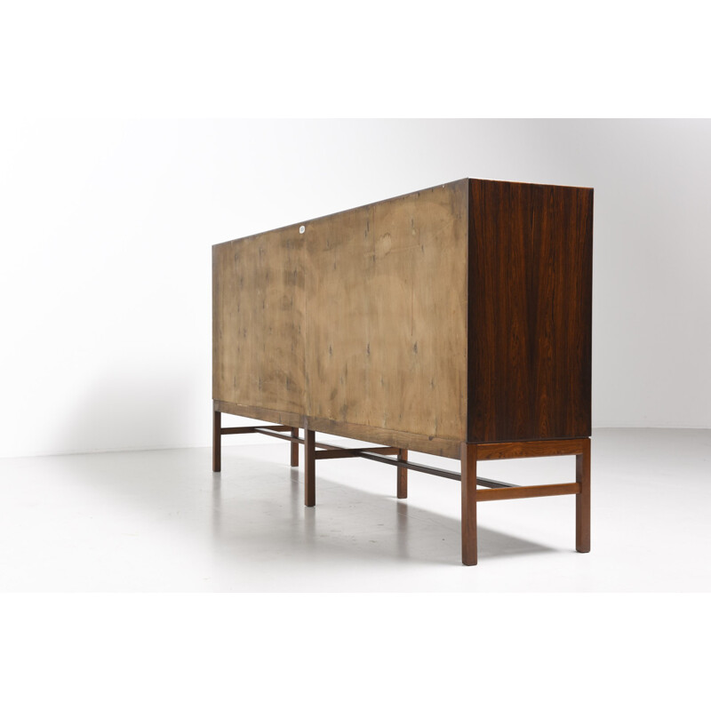 Rosewood highboard with 4 sliding doors by Kurt Ostervig for KP Mobler -  1950s