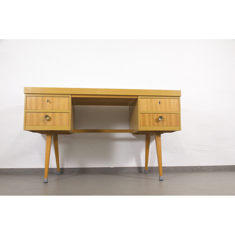 German vintage desk in wood and formica by EKA Werk - 1950s