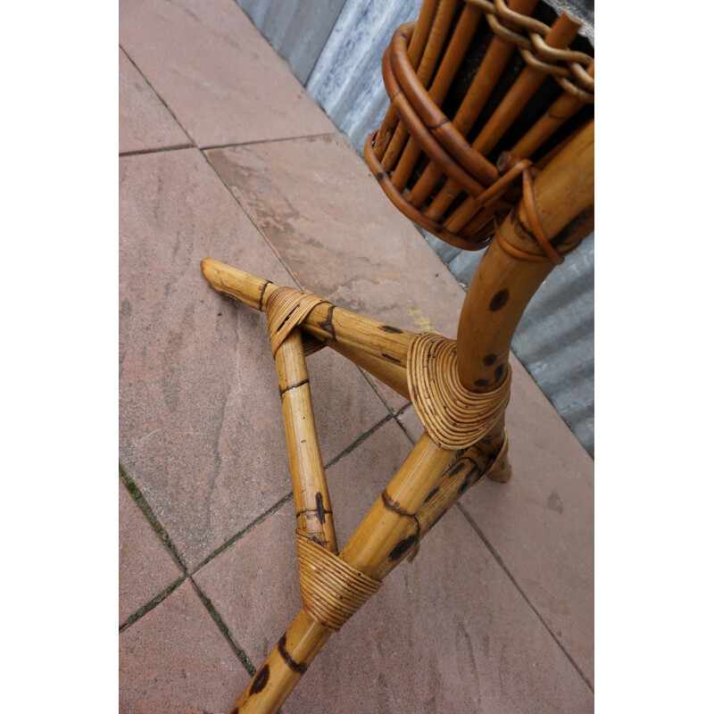 Vintage bamboo plant stand from Rohe Noordwolde, 1960