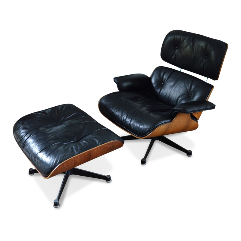 Rosewood Lounge Chair and Ottoman by Eames for Herman Miller - 1970s