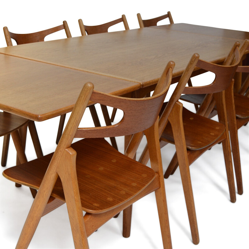 Ensemble à repas AT312 Sawbuck de Hans Wegner - 1950