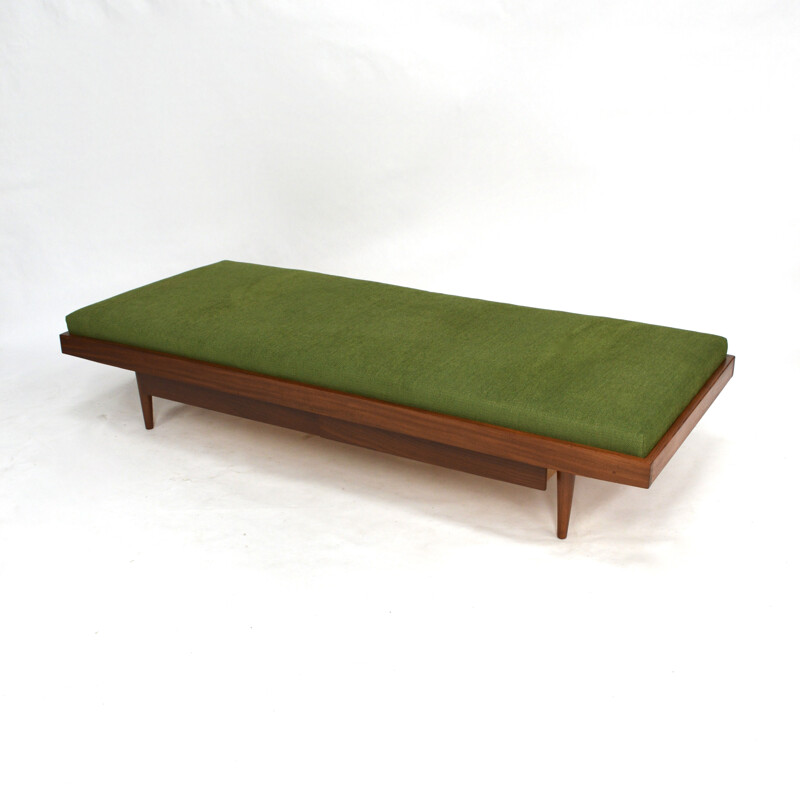 Teak Daybed with 2 drawers and new upholstery - 1950s