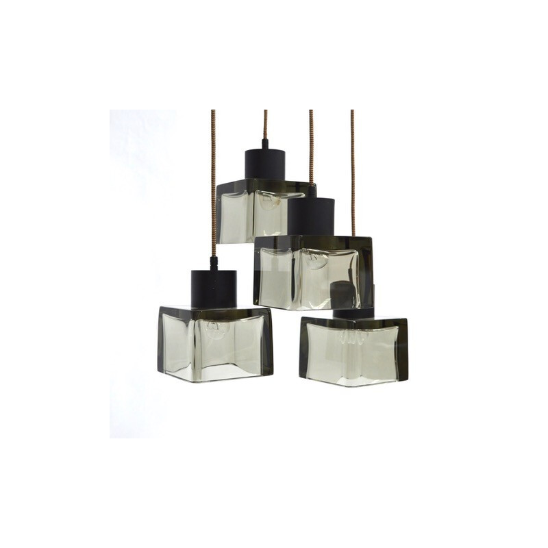 Cube Pendant Lamp by Flavio Poli for SEGUSO , Italy - 1950s