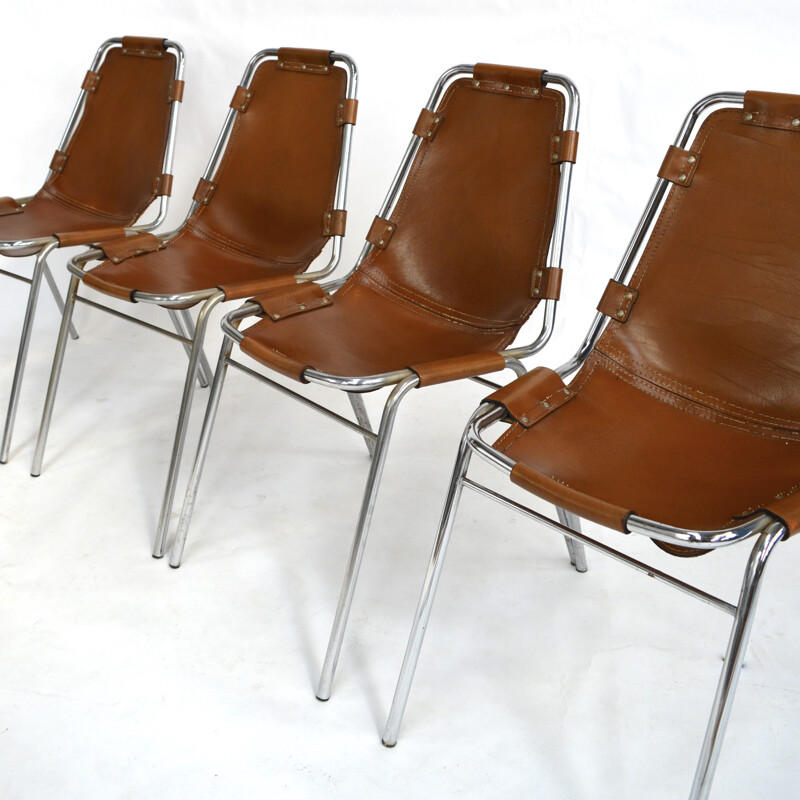Set of 4 "Les arcs" chairs by Charlotte Perriand - 1970s