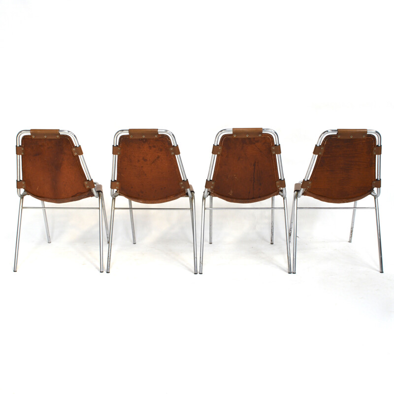 Set of 4 "Les arcs" chairs by Charlotte Perriand - 1970s