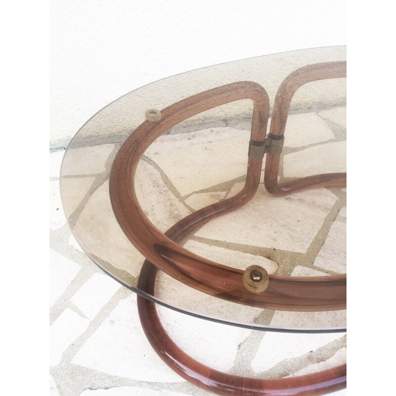 Italian coffee table in plexiglass and glass - 1970