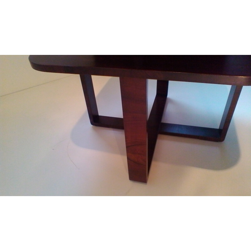 Vintage rectangular bentwood coffee table by Jindrich Halabala, 1940