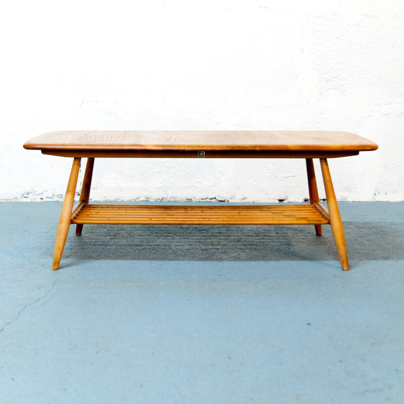 Table basse vintage en bois de Lucian Ercolani - 1960