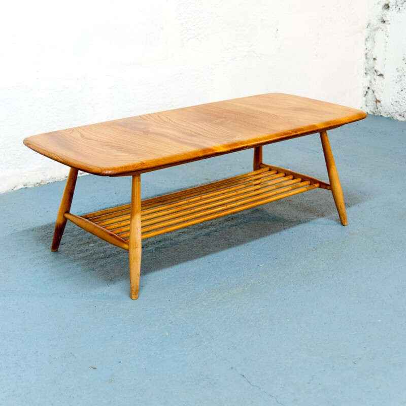 Table basse vintage en bois de Lucian Ercolani - 1960