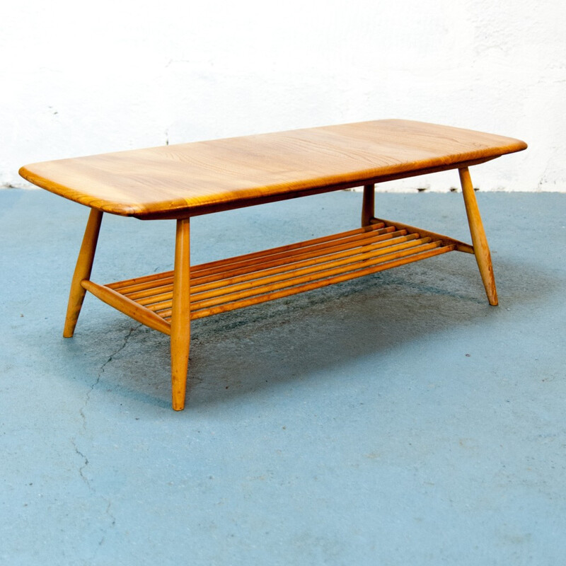 Table basse vintage en bois de Lucian Ercolani - 1960