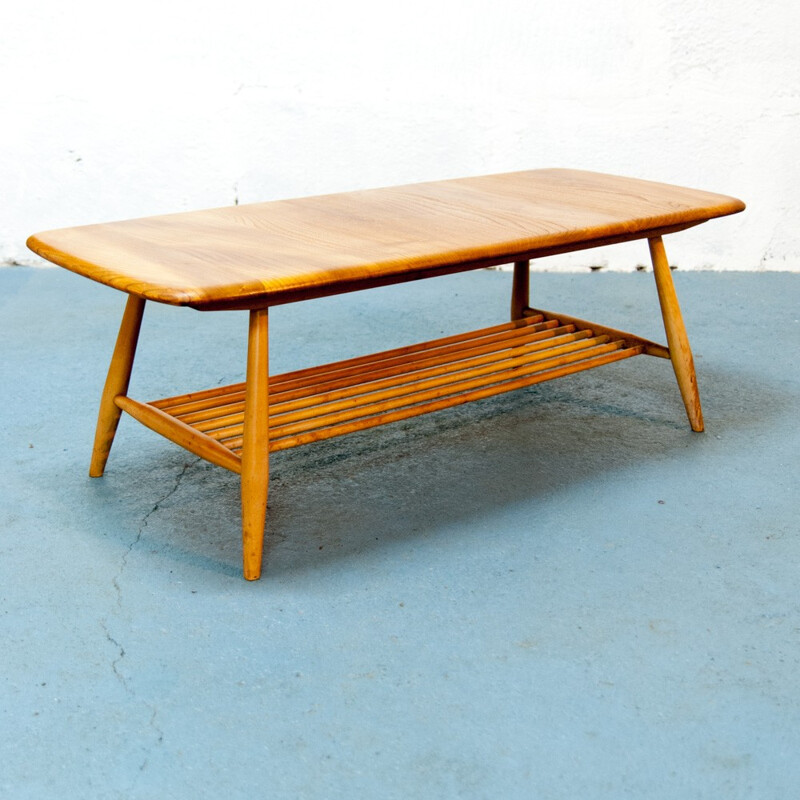 Vintage coffee table in wood by Lucian Ercolani - 1960s