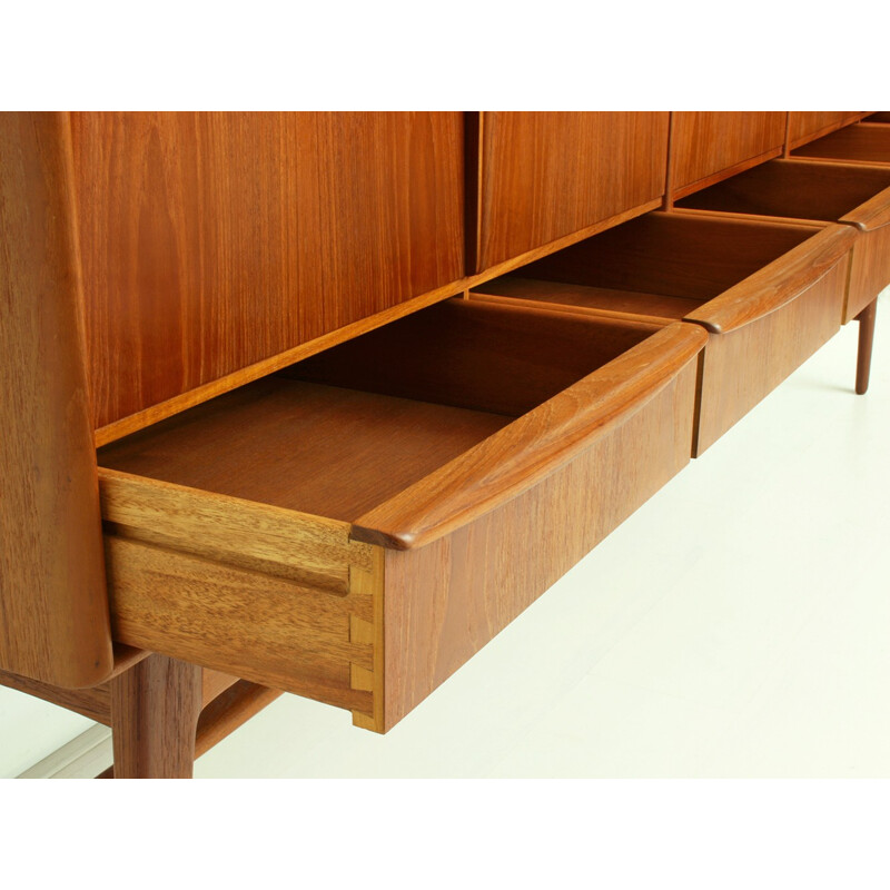 Danish Teak Highboard by Svend Åge MADSEN for K. Knudsen & Søn - 1950s