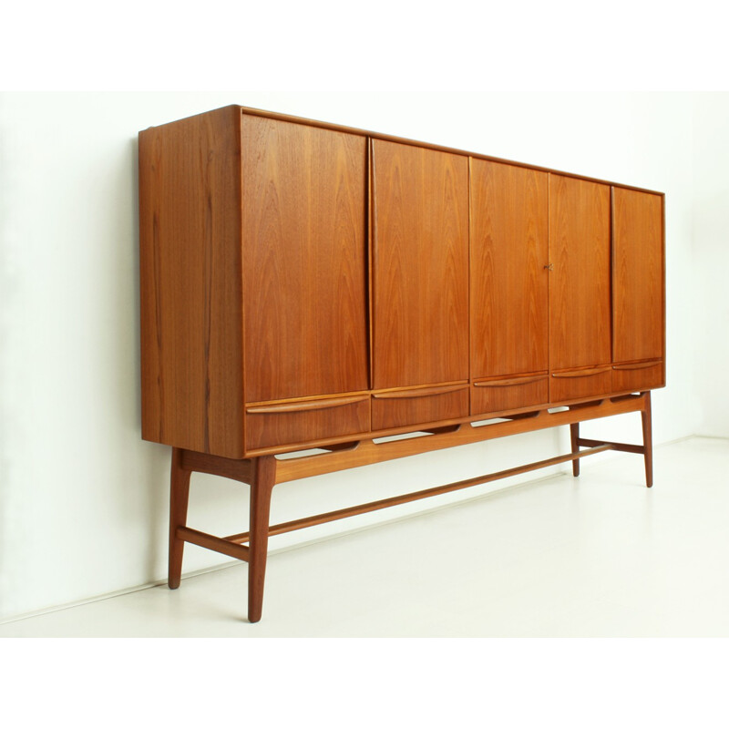 Danish Teak Highboard by Svend Åge MADSEN for K. Knudsen & Søn - 1950s