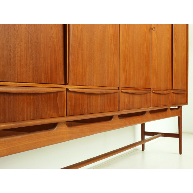 Danish Teak Highboard by Svend Åge MADSEN for K. Knudsen & Søn - 1950s