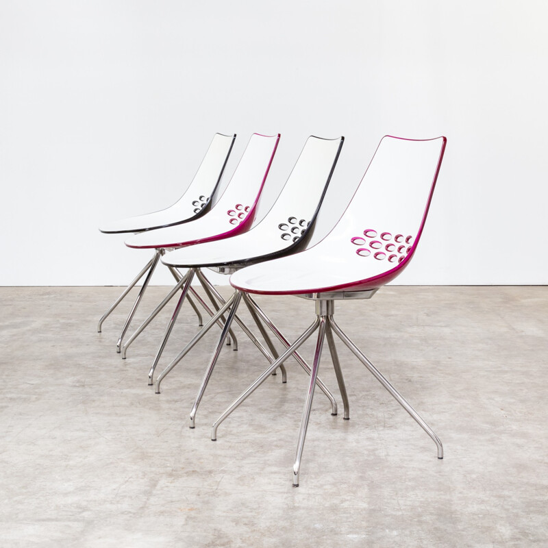 Set of 4 'Jam' pink and black chairs by Archirivolto pour Calligaris - 2000