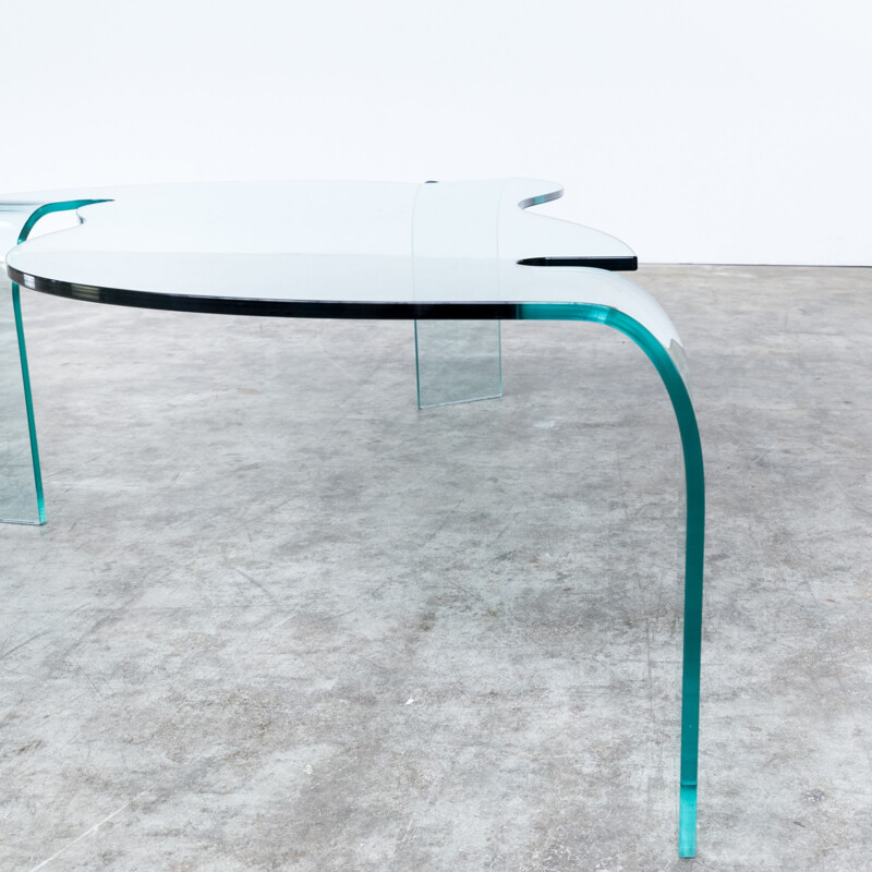 Hans von Klier glass design coffee table for Fiam - 1990s