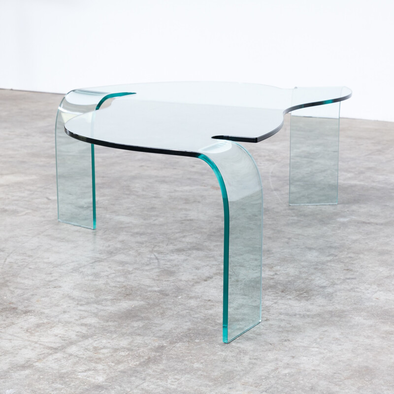 Hans von Klier glass design coffee table for Fiam - 1990s