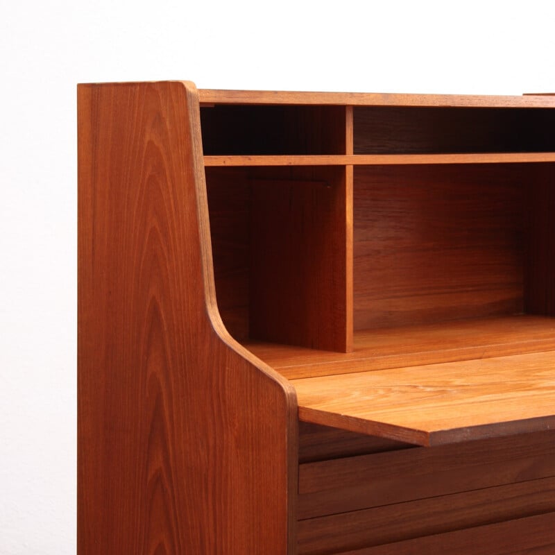 Teak secretary desk by Rooval, Denmark - 1960s