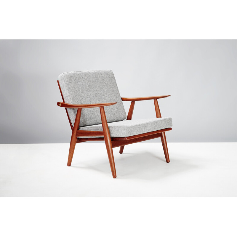 Paire de fauteuils gris clair GE-270 d'Hans Wegner - 1950