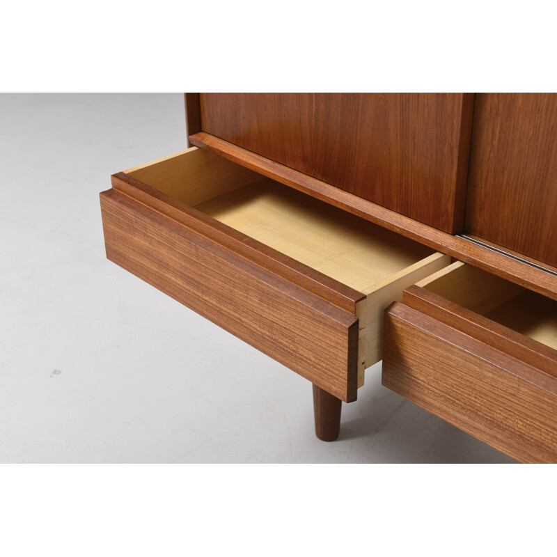 Danish teak 4 drawers sideboard, Denmark - 1960s