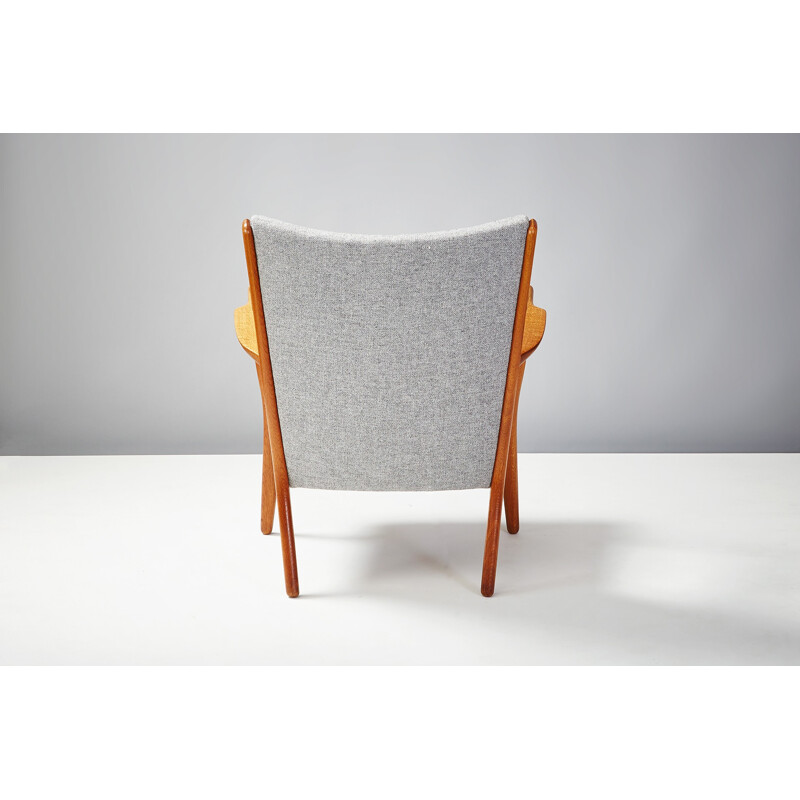 Pair of AP-16 highback grey armchairs by Hans Wegner - 1950s