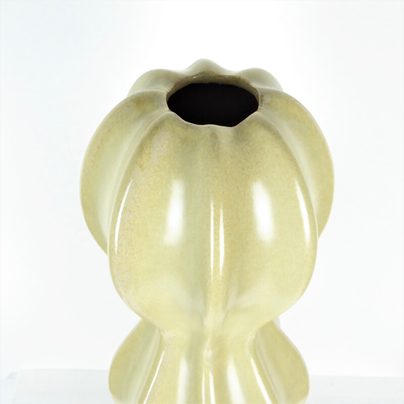 Vase jaune ambré en céramique Home Fashion - 1980
