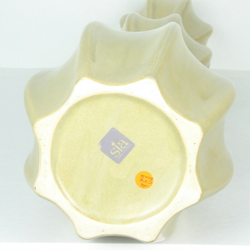 Amber yellow ceramic vase by Home Fashion - 1980s