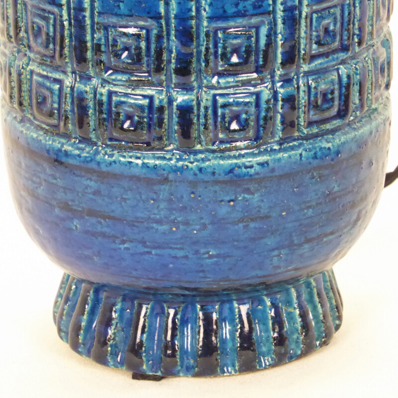 Pol Chambost Lamp, 1307 model, in blue ceramic, 1950